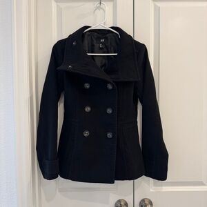 H&M Women's Black Peacoat